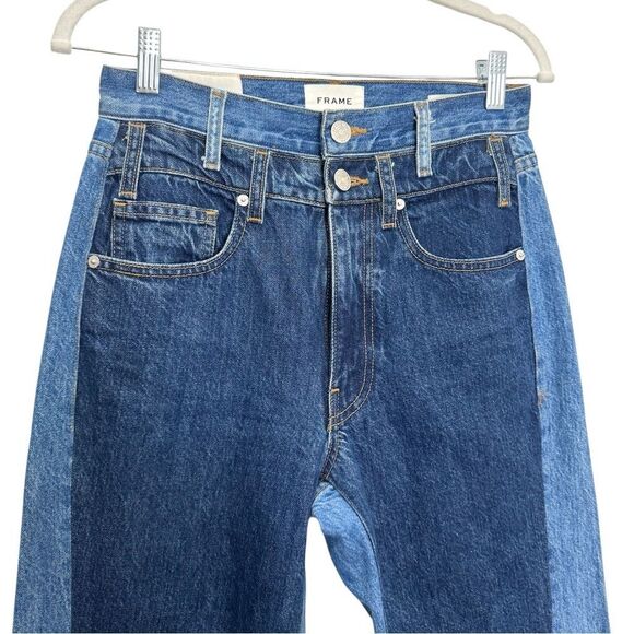 FRAME $673 LE JANE ATELIER TWISTED SEAM HIGH-RISE STRAIGHT-LEG JEANS - Picture 10 of 14